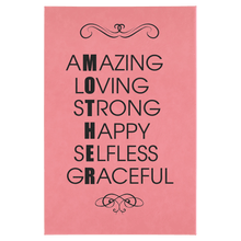 Load image into Gallery viewer, Pink 12" x 18" Laserable Leatherette Wall Decor with Sawtooth Hanger