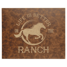 Load image into Gallery viewer, Rustic/Gold 12" x 18" Laserable Leatherette Wall Decor with Sawtooth Hanger