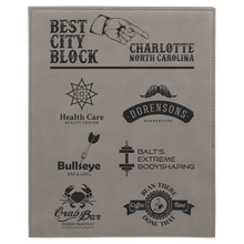 Load image into Gallery viewer, Gray 8" x 10" Laserable Leatherette Plaque