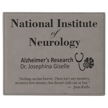 Load image into Gallery viewer, Gray 9" x 12" Laserable Leatherette Plaque