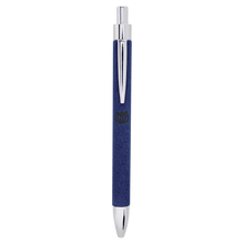 Load image into Gallery viewer, Blue/Black Laserable Leatherette Pen