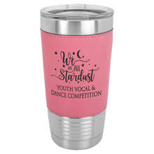 Load image into Gallery viewer, Pink Laserable Leatherette Tumbler with Clear Polar Camel 20 oz. Lid