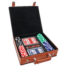 Load image into Gallery viewer, Basketball Laserable Leatherette 100 Chip Poker Set
