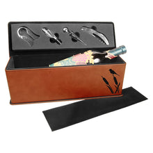 Load image into Gallery viewer, Rawhide Laserable Leatherette Single Wine Box with Tools