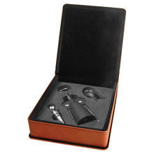 Load image into Gallery viewer, Rawhide Laserable Leatherette 3-Piece Wine Tool Gift Set