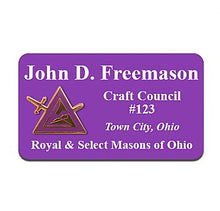 Load image into Gallery viewer, 2x3 Flat Badge with Clutch, Pin or Magnet Back add-on Cast Emblem