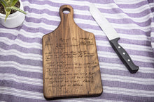 Load image into Gallery viewer, Personalized cutting board, handwriting, handwritten recipe, cutting board, recipe cutting board, engraved handwriting, recipe cutting board