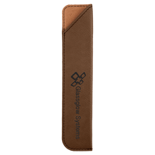 Load image into Gallery viewer, Dark Brown 6 1/4" Laserable Leatherette Pen Sleeve
