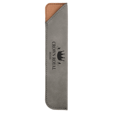 Load image into Gallery viewer, Gray 6 1/4" Laserable Leatherette Pen Sleeve
