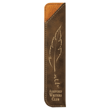 Load image into Gallery viewer, Rustic/Gold 6 1/4" Laserable Leatherette Pen Sleeve
