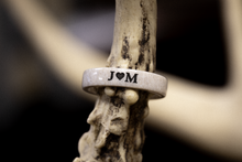 Load image into Gallery viewer, Antler Ring with Custom Engraving - Whitetail Deer Shed Antler - Personalized Antler Ring
