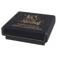 Load image into Gallery viewer, Black/Gold 3 1/2" x 3 1/2" Medal Box with Laserable Leatherette Lid
