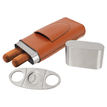 Load image into Gallery viewer, Basketball Laserable Leatherette Cigar Case with Cutter
