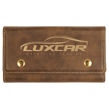 Load image into Gallery viewer, Rustic/Gold Laserable Leatherette Card &amp; Dice Set
