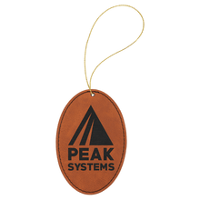 Load image into Gallery viewer, Rawhide Gold Laserable Leatherette Oval Ornament with String
