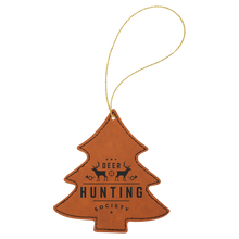 Load image into Gallery viewer, Rawhide Gold Laserable Leatherette Tree Ornament with String
