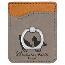 Load image into Gallery viewer, Gray Laserable Leatherette Phone Wallet with Silver Laserable Leatherette Phone Wallet
