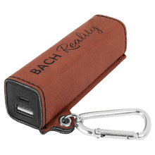 Load image into Gallery viewer, Rawhide Laserable Leatherette 2200 mAh Power Bank with USB-C Cord
