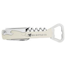 Load image into Gallery viewer, White Laserable Leatherette Wine Bottle Opener
