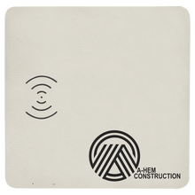 Load image into Gallery viewer, White 8" x 8" Laserable Leatherette Phone Charging Mat
