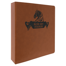 Load image into Gallery viewer, Rawhide 11" x 11 1/2" Laserable Leatherette 3 Ring Binder with 2" Slant D Rings
