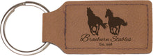Load image into Gallery viewer, Dark Brown 2 3/4" x 1 1/4" Laserable Leatherette Rectangle Keychain
