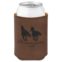 Load image into Gallery viewer, Dark Brown 3 3/4" Laserable Leatherette Beverage Holder
