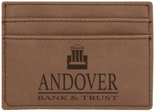 Load image into Gallery viewer, Dark Brown 4" x 2 3/4" Laserable Leatherette Wallet Clip
