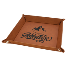 Load image into Gallery viewer, Rawhide Laserable Leatherette Snap Up Tray with Silver 9" x 9" Snaps
