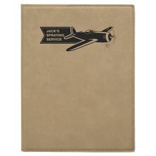 Load image into Gallery viewer, Light Brown 7" x 9" Laserable Leatherette Small Portfolio with Notepad
