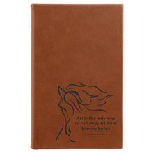 Load image into Gallery viewer, Rawhide 5 1/4" x 8 1/4" Laserable Leatherette Sketch Book with Unlined Notepad
