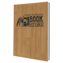 Load image into Gallery viewer, Bamboo 7" x 9 3/4" Laserable Leatherette Journal with Lined Notepad
