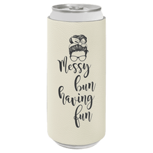 Load image into Gallery viewer, White Laserable Leatherette Slim Beverage Holder
