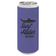 Load image into Gallery viewer, Purple Laserable Leatherette Slim Beverage Holder
