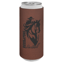 Load image into Gallery viewer, Football Laserable Leatherette Slim Beverage Holder
