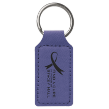 Load image into Gallery viewer, Purple 2 3/4" x 1 1/4" Laserable Leatherette Rectangle Keychain
