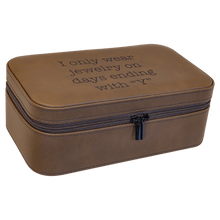 Load image into Gallery viewer, Dark Brown 7 1/2" X 4 1/2" Laserable Leatherette Jewelry Box
