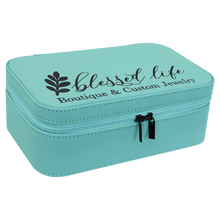 Load image into Gallery viewer, Teal 7 1/2" X 4 1/2" Laserable Leatherette Jewelry Box
