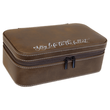 Load image into Gallery viewer, Rustic/Silver 7 1/2" X 4 1/2" Laserable Leatherette Jewelry Box
