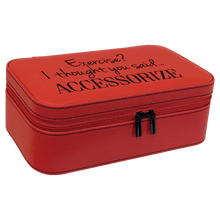 Load image into Gallery viewer, Red 7 1/2" X 4 1/2" Laserable Leatherette Jewelry Box
