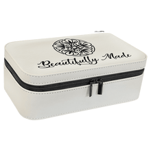 Load image into Gallery viewer, White 7 1/2" X 4 1/2" Laserable Leatherette Jewelry Box
