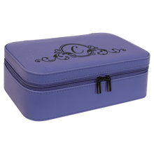 Load image into Gallery viewer, Purple 7 1/2" X 4 1/2" Laserable Leatherette Jewelry Box
