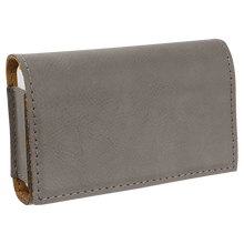 Load image into Gallery viewer, Gray 4 3/4" x 3 1/8" Laserable Leatherette Pill Box
