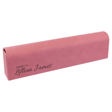 Load image into Gallery viewer, Pink 9 3/4" x 2 1/2" Laserable Leatherette Pill Box
