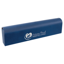 Load image into Gallery viewer, Blue/Silver 9 3/4" x 2 1/2" Laserable Leatherette Pill Box
