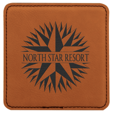 Load image into Gallery viewer, Rawhide 2 4" x 4" Square Laserable Leatherette 6-Coaster Set
