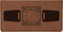 Load image into Gallery viewer, Dark Brown 6 3/4" x 3 1/2" Laserable Leatherette Checkbook Cover
