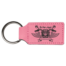 Load image into Gallery viewer, Pink 2 3/4" x 1 1/4" Laserable Leatherette Rectangle Keychain
