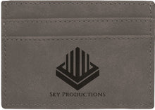 Load image into Gallery viewer, Gray 4" x 2 3/4" Laserable Leatherette Wallet Clip
