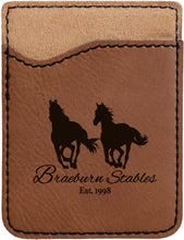 Load image into Gallery viewer, Dark Brown Laserable Leatherette Phone Wallet
